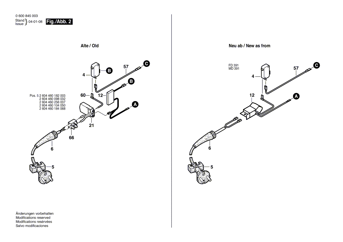New Genuine Bosch 3601398000 Strain-Relief Clamp