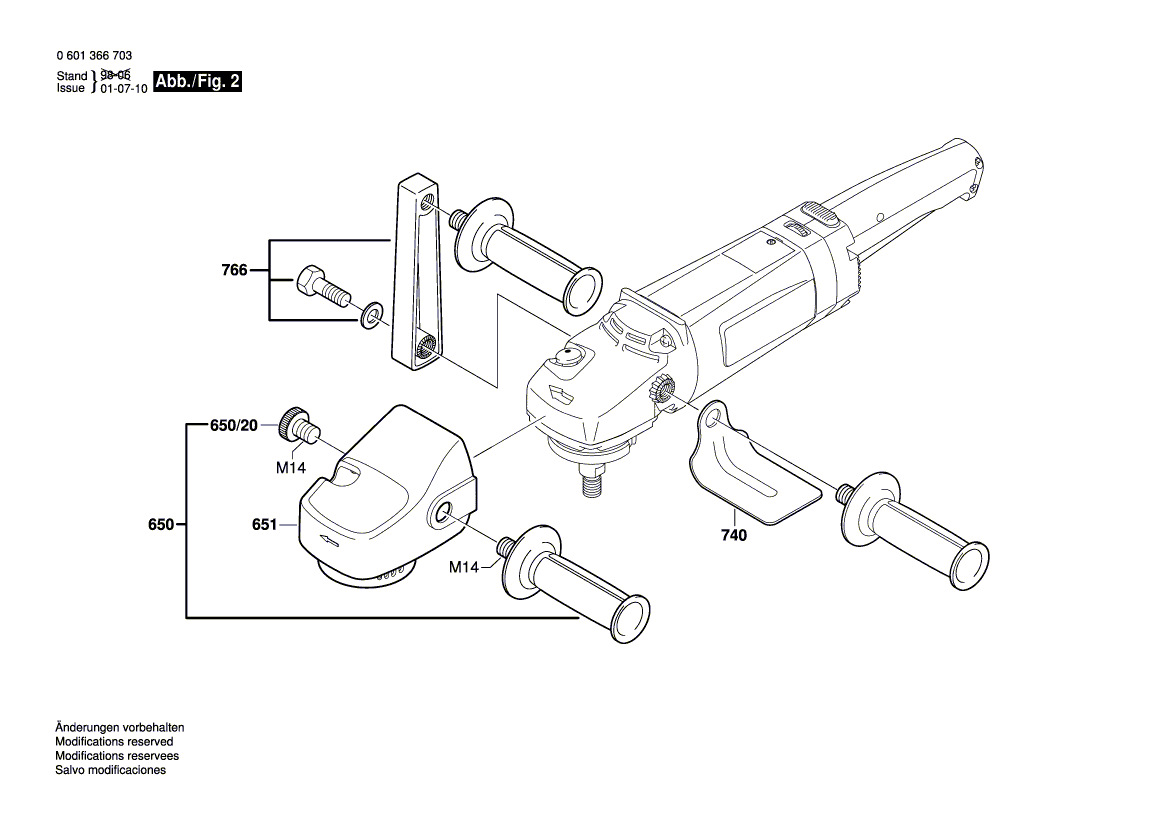 New Genuine Bosch 3602025017 Auxiliary Handle