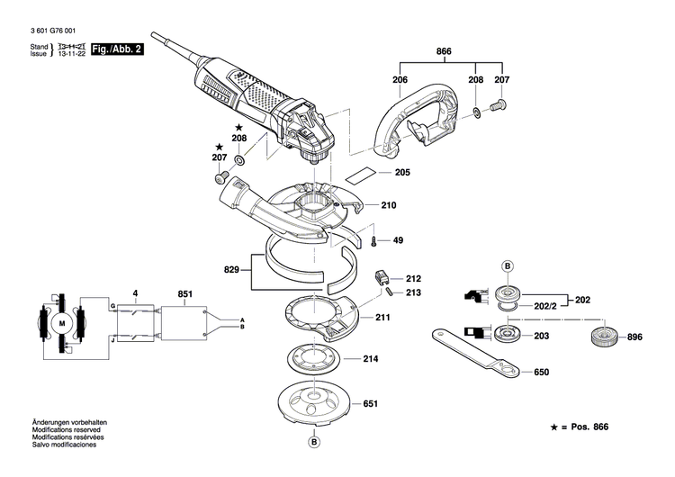 New Genuine Bosch 3602025029 Handle