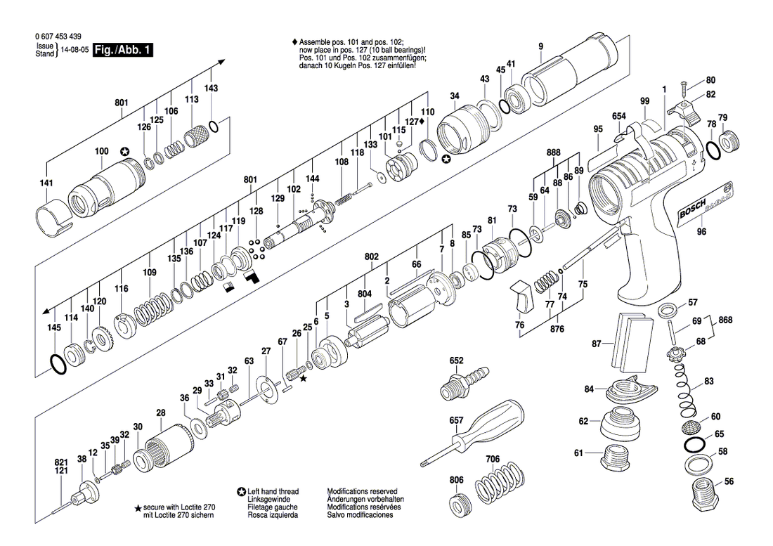 New Genuine Bosch 3602033005 Push-Button