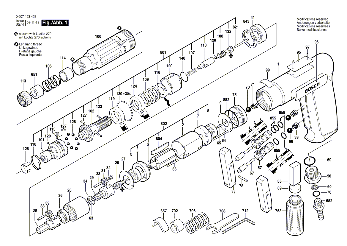 New Genuine Bosch 3602053002 Control Lever