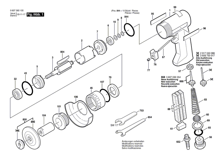 New Genuine Bosch 3602053004 Push-Button