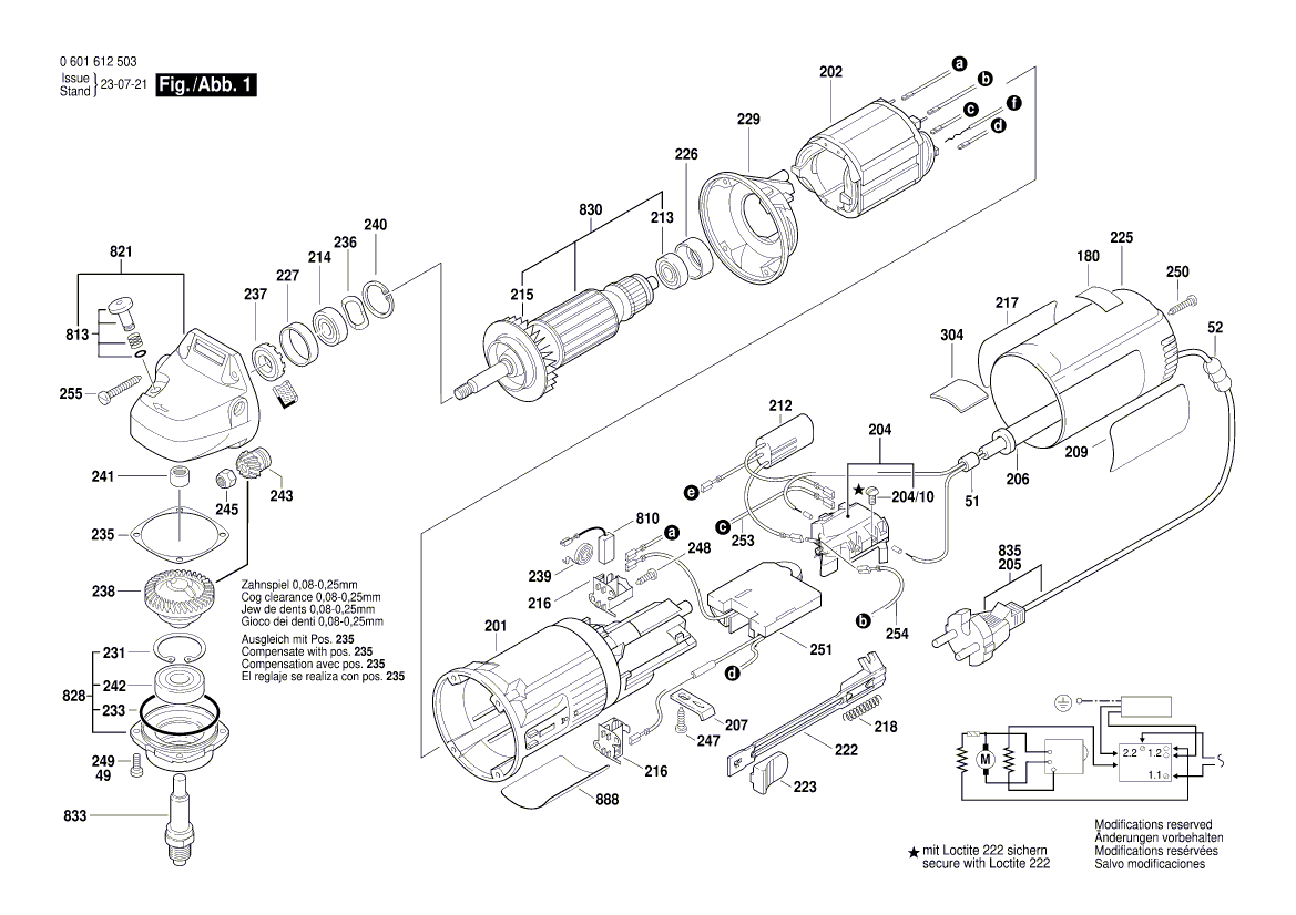 New Genuine Bosch 3602305011 Push-Button