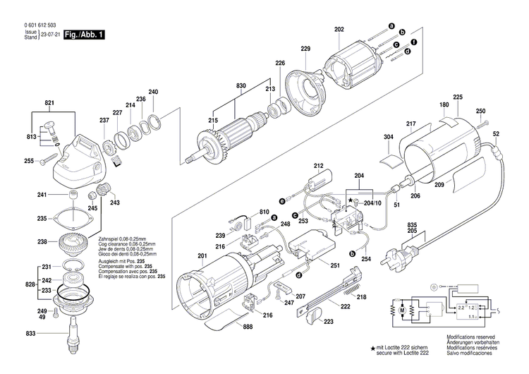 New Genuine Bosch 3602305011 Push-Button