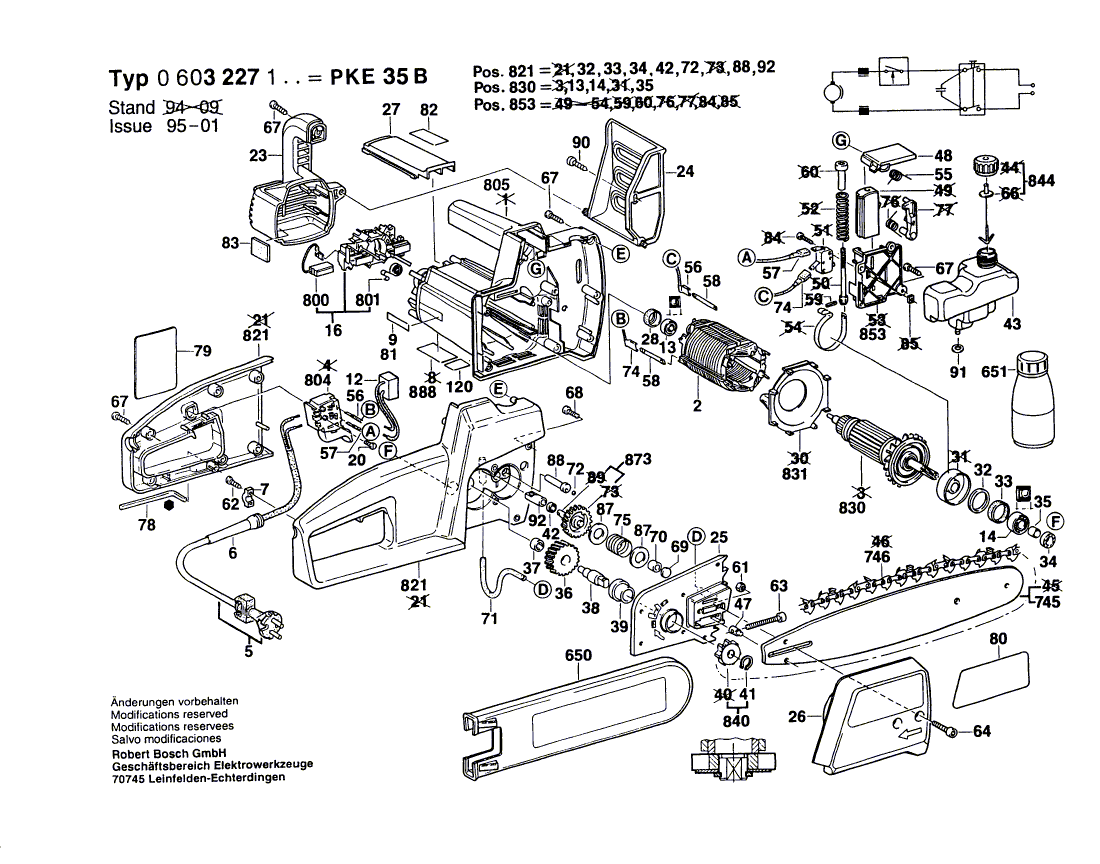 New Genuine Bosch 3602317035 Guide Rail