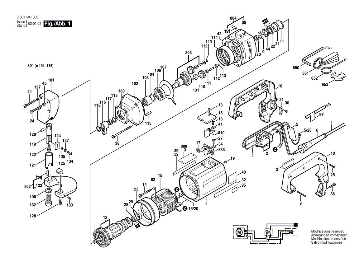 New Genuine Bosch 3603100000 Straight Pin