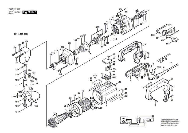 New Genuine Bosch 3603100000 Straight Pin