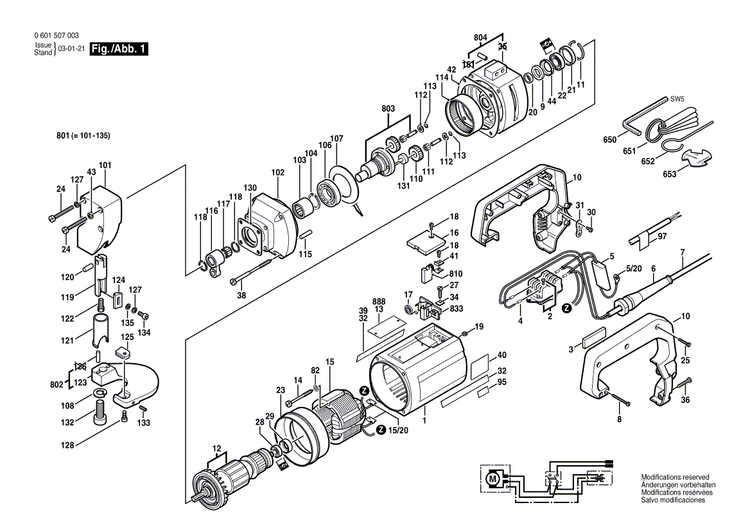 New Genuine Bosch 3603100000 Straight Pin