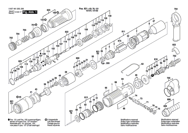 New Genuine Bosch 3603201003 Straight Pin