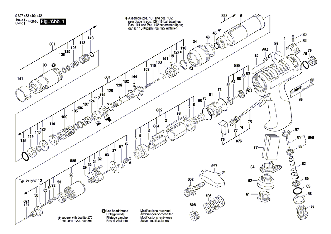 New Genuine Bosch 3603201006 Straight Pin