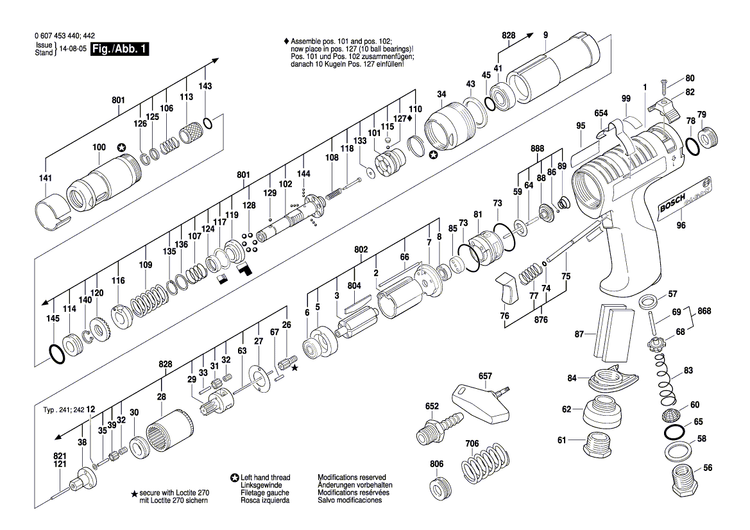 New Genuine Bosch 3603201006 Straight Pin