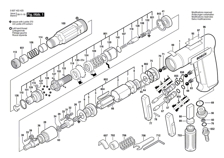 New Genuine Bosch 3603201010 Straight Pin