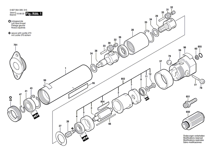 New Genuine Bosch 3603201014 Straight Pin