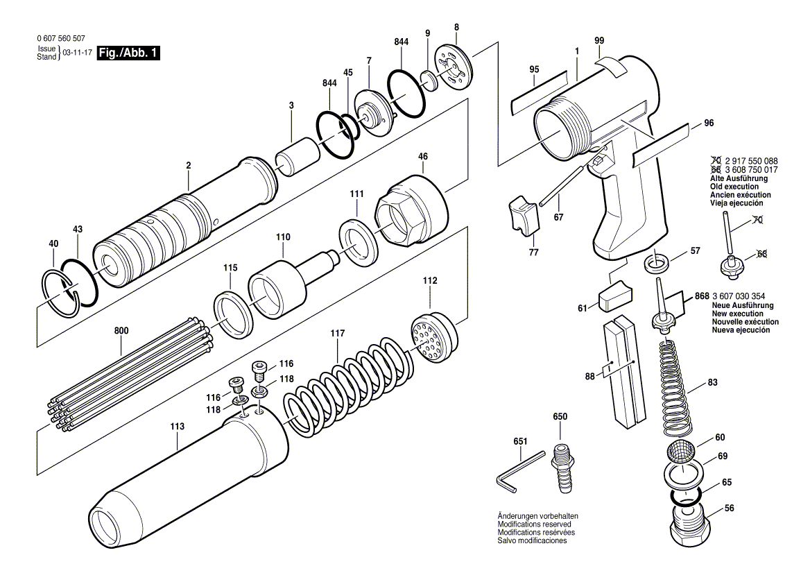 New Genuine Bosch 3603201043 Straight Pin