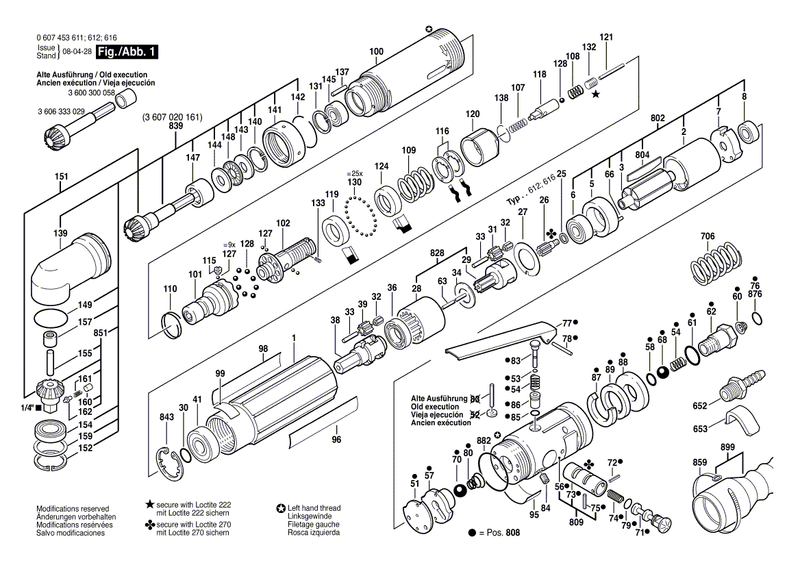 New Genuine Bosch 3603201067 Straight Pin