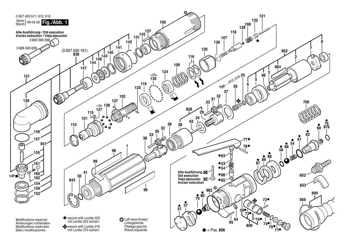 New Genuine Bosch 3603201067 Straight Pin