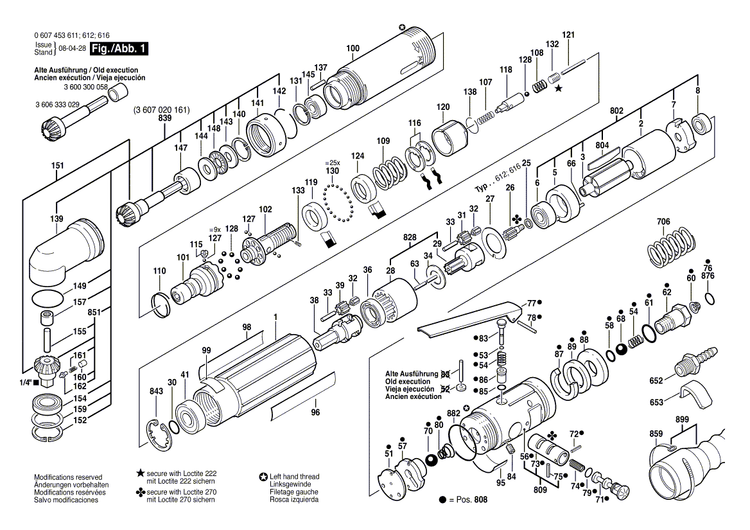 New Genuine Bosch 3603201067 Straight Pin