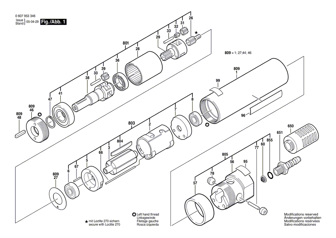New Genuine Bosch 3603201083 Straight Pin