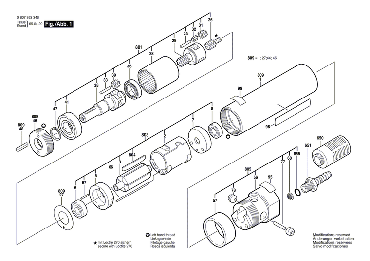 New Genuine Bosch 3603201083 Straight Pin