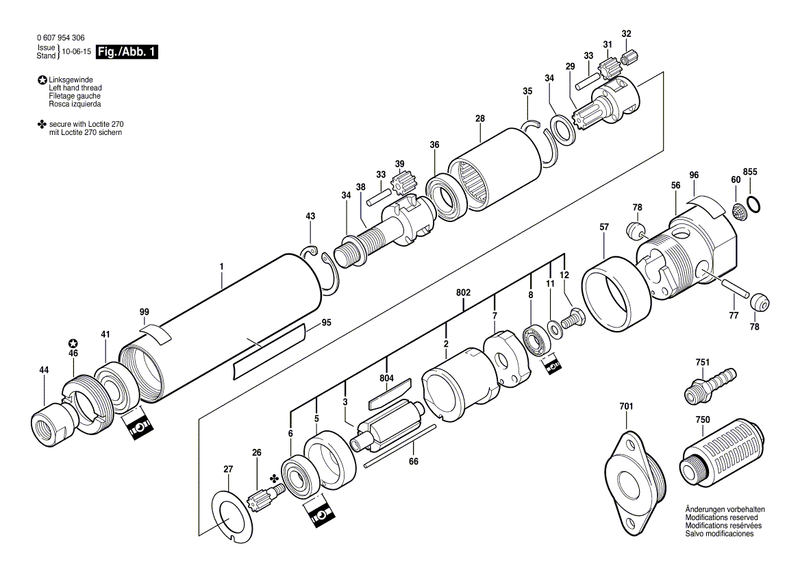 New Genuine Bosch 3603203009 Holding Pin