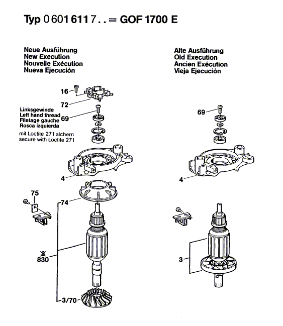 New Genuine Bosch 3603313507 Union Nut
