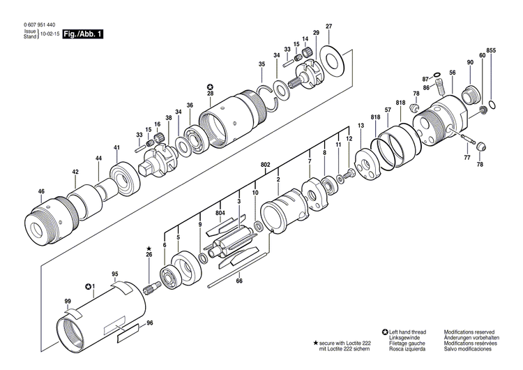 New Genuine Bosch 3603344054 Threaded Ring