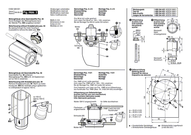 New Genuine Bosch 3603523013 Adapter