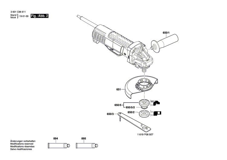 New Genuine Bosch 3603523503 Grinding Spindle