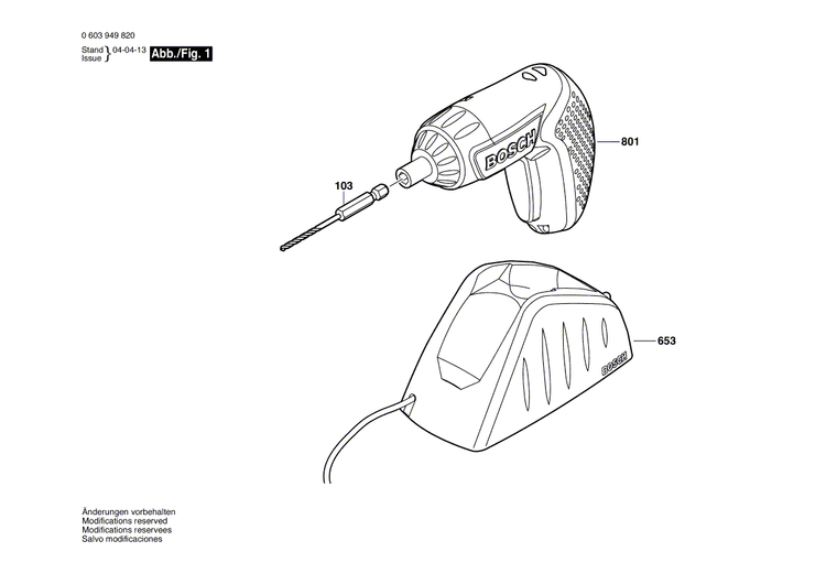 New Genuine Bosch 3603J49820 Cordless Screw Driver