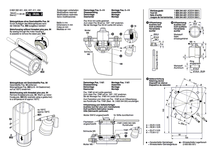 New Genuine Bosch 3604229057 Stator