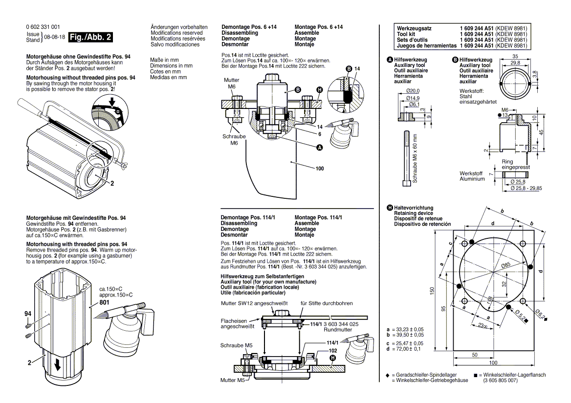 New Genuine Bosch 3604229064 Stator