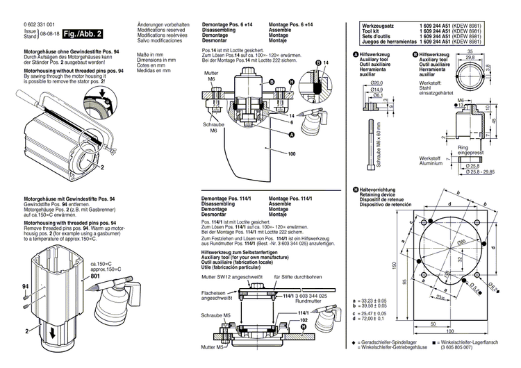 New Genuine Bosch 3604229064 Stator