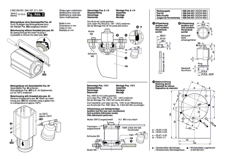 New Genuine Bosch 3604229065 Stator