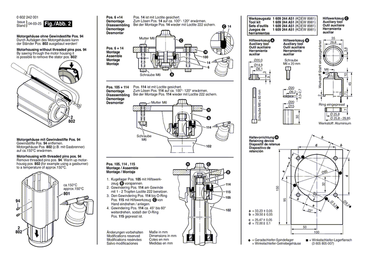 New Genuine Bosch 3604229086 Stator