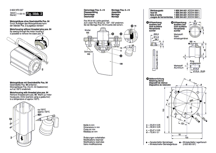 New Genuine Bosch 3604229108 Stator