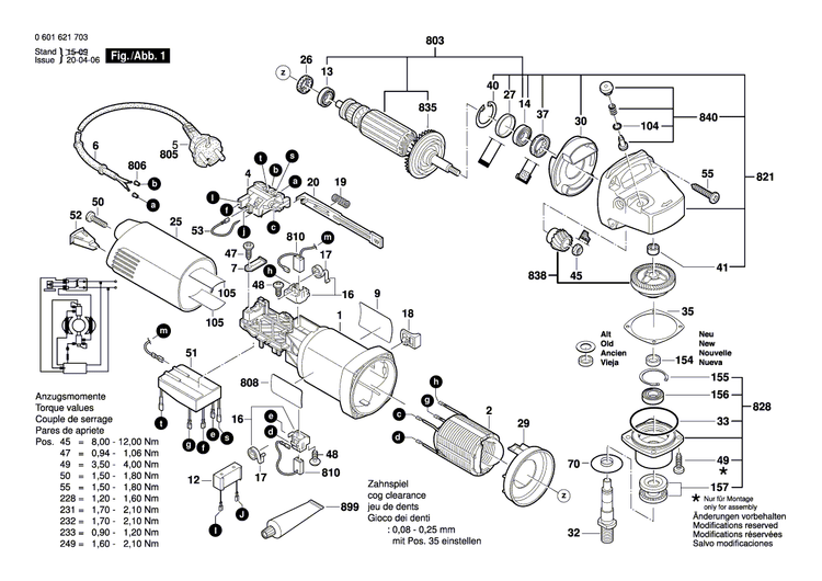 New Genuine Bosch 3604438020 Connecting Cable