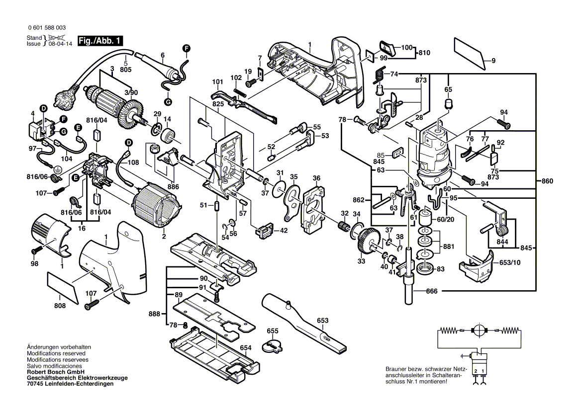 New Genuine Bosch 3604440527 Connecting Cable