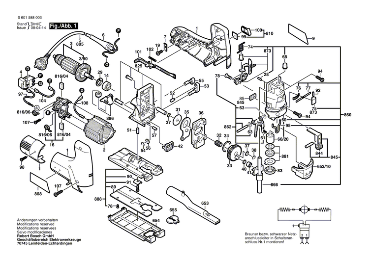 New Genuine Bosch 3604440527 Connecting Cable