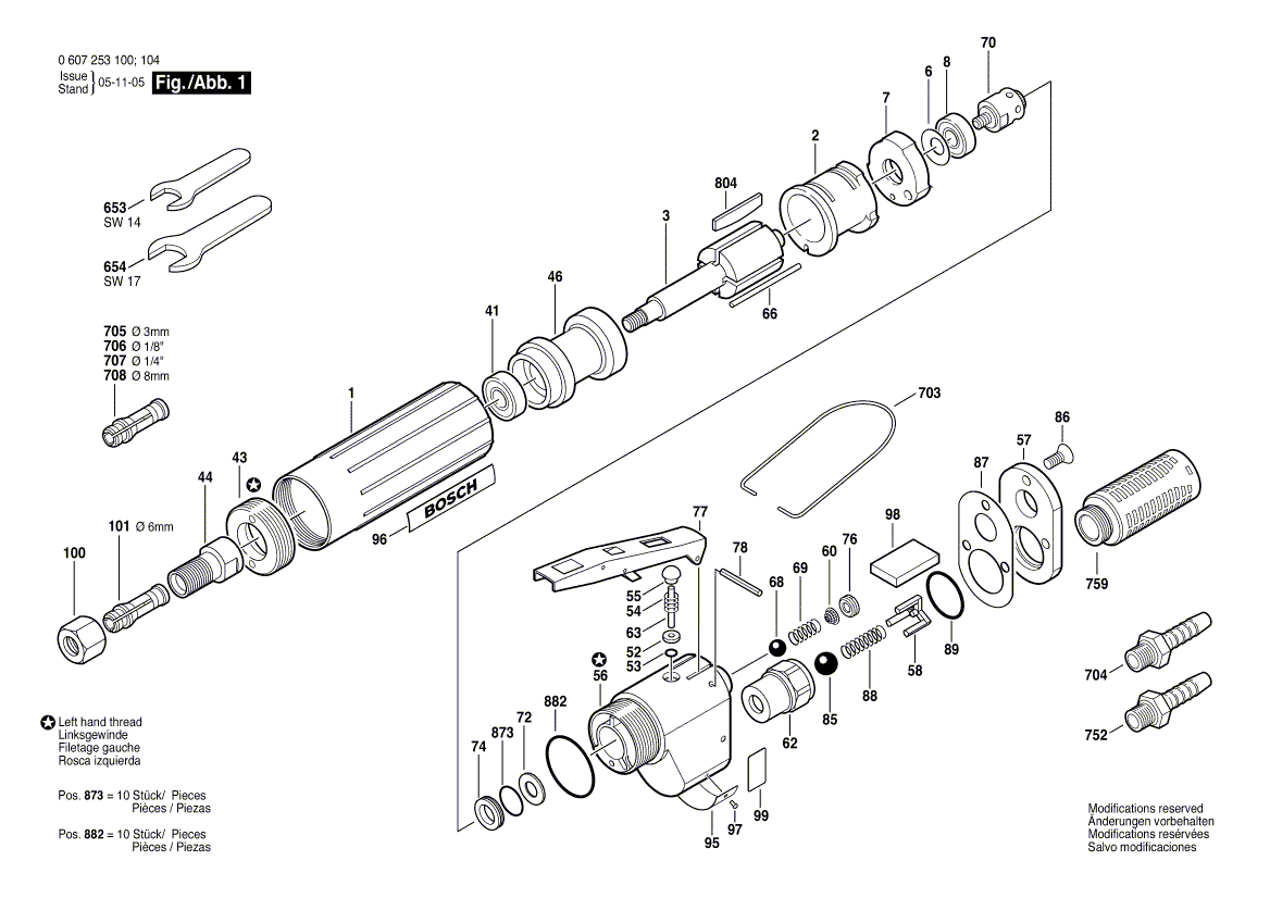 New Genuine Bosch 3604611001 Compression Spring