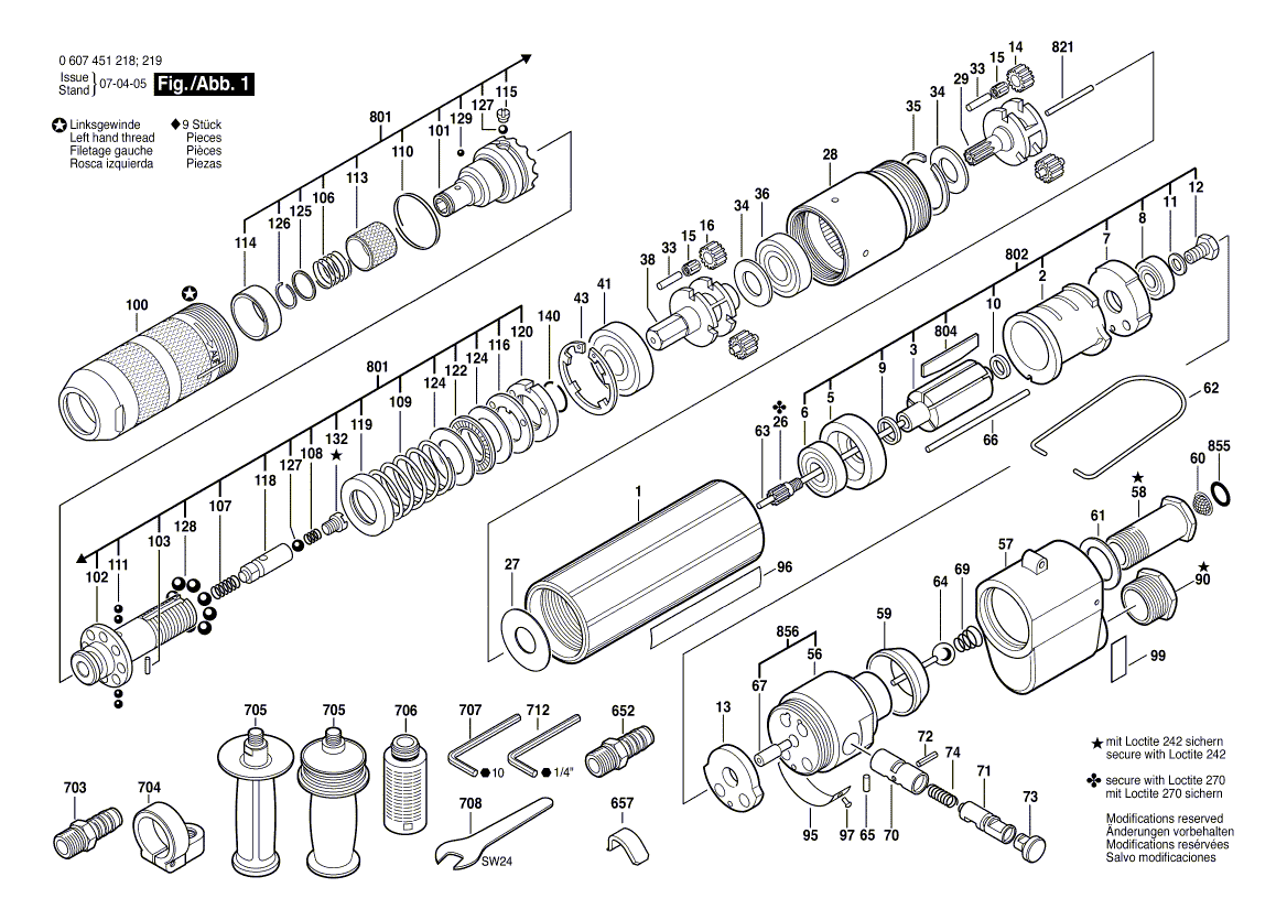 New Genuine Bosch 3604710002 Straight Pin