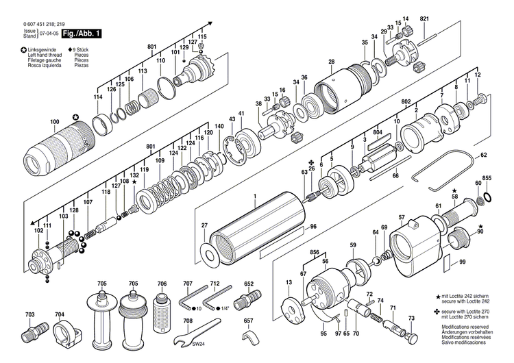 New Genuine Bosch 3604710002 Straight Pin
