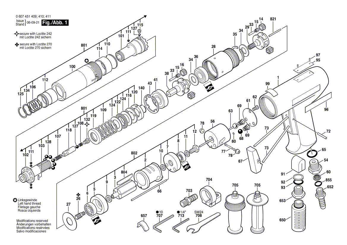 New Genuine Bosch 3604710003 Straight Pin