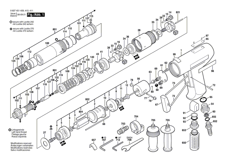 New Genuine Bosch 3604710003 Straight Pin