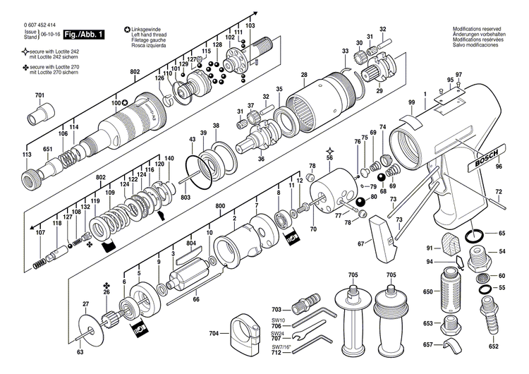 New Genuine Bosch 3604710007 Straight Pin