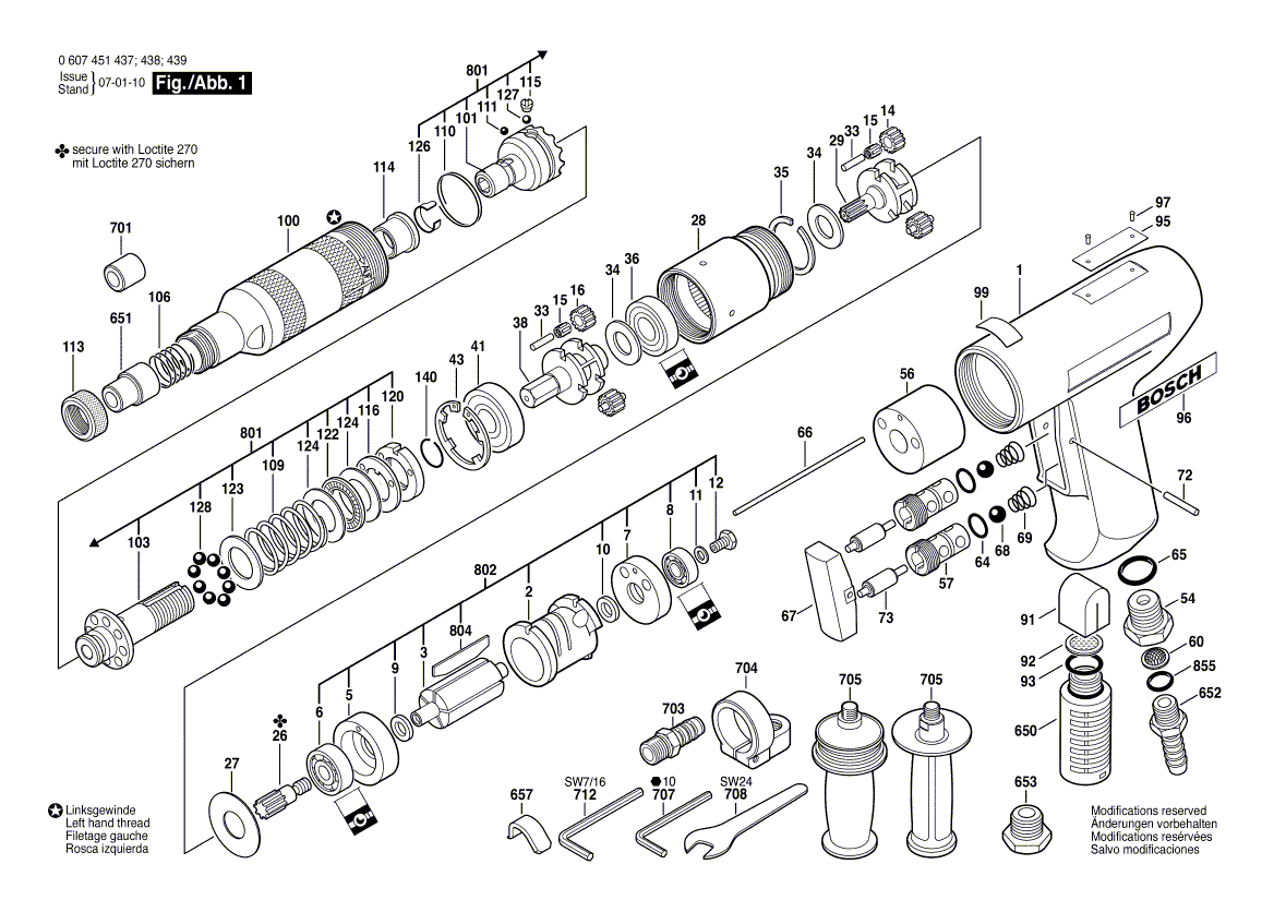 New Genuine Bosch 3604710025 Straight Pin