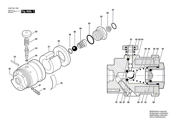 New Genuine Bosch 3604710070 Bolt