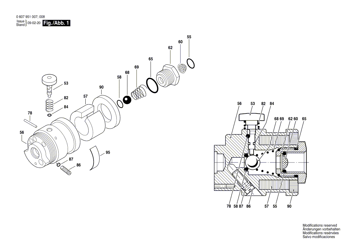 New Genuine Bosch 3604710072 Bolt
