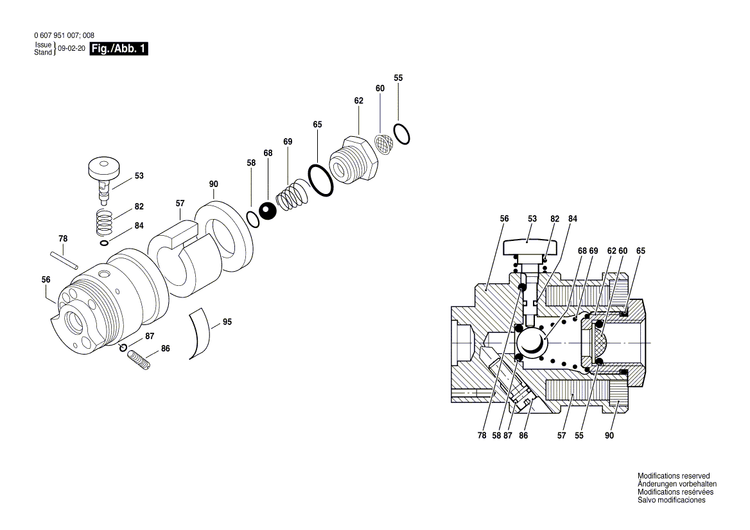 New Genuine Bosch 3604710072 Bolt