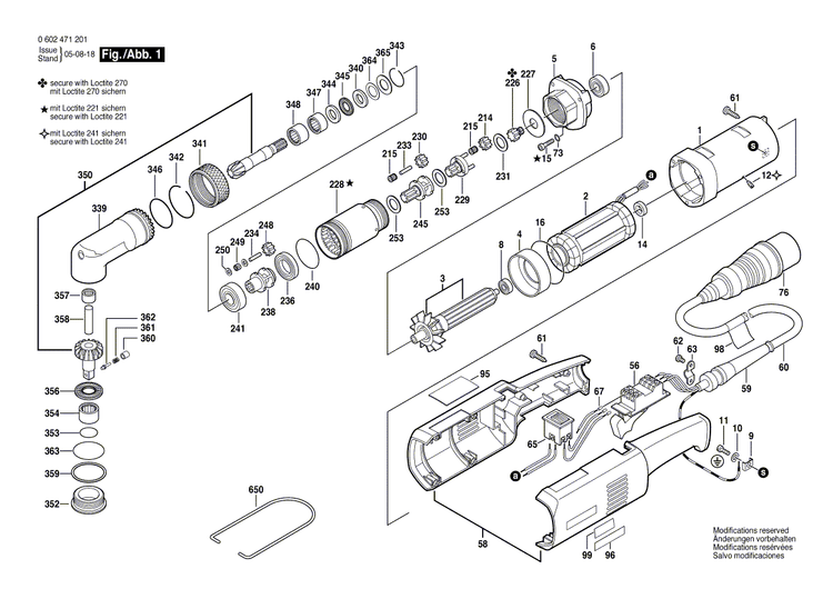 New Genuine Bosch 3605102044 Motor Housing