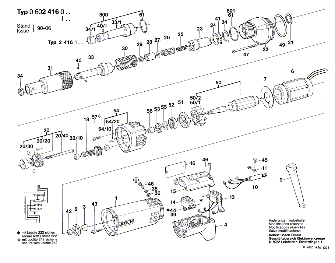 New Genuine Bosch 3605102048 Motor Housing